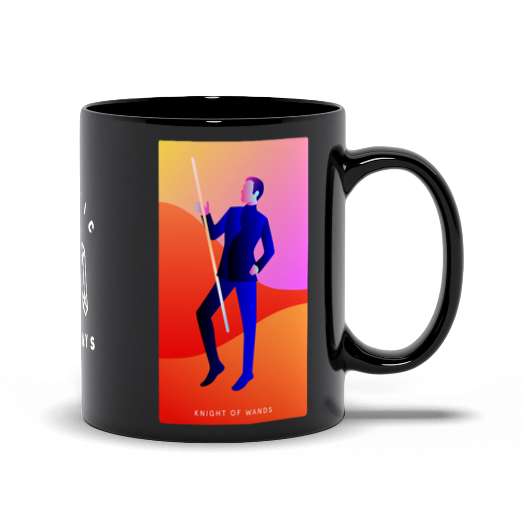 Knight of Wands Black Mug