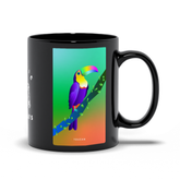 Toucan Black Mug