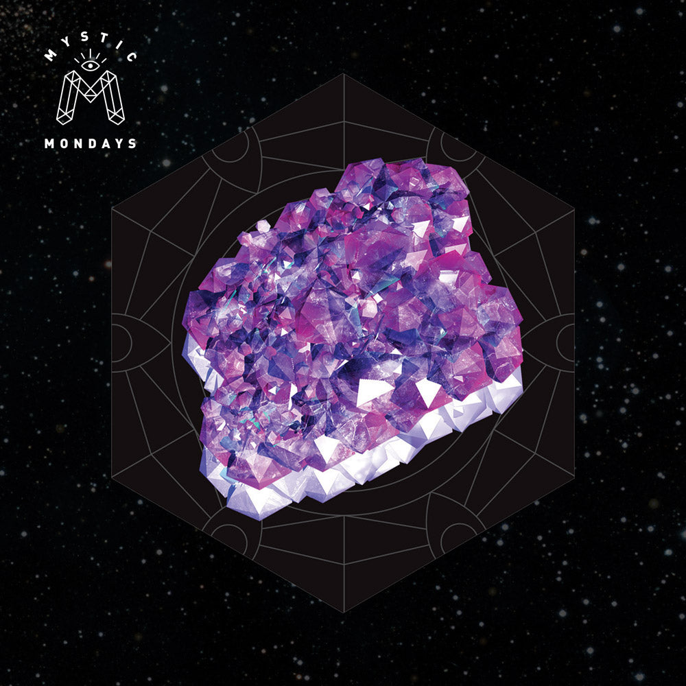 Amethyst Crystal Grid Card Cheat Sheet Reference Guide