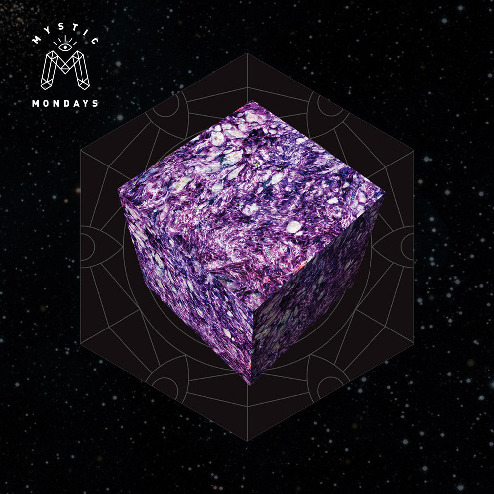 Charoite Crystal Grid Card Cheat Sheet Reference Guide