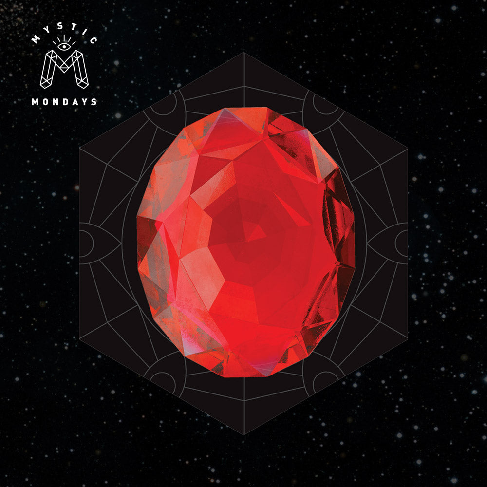 Garnet Crystal Grid Card Cheat Sheet Reference Guide