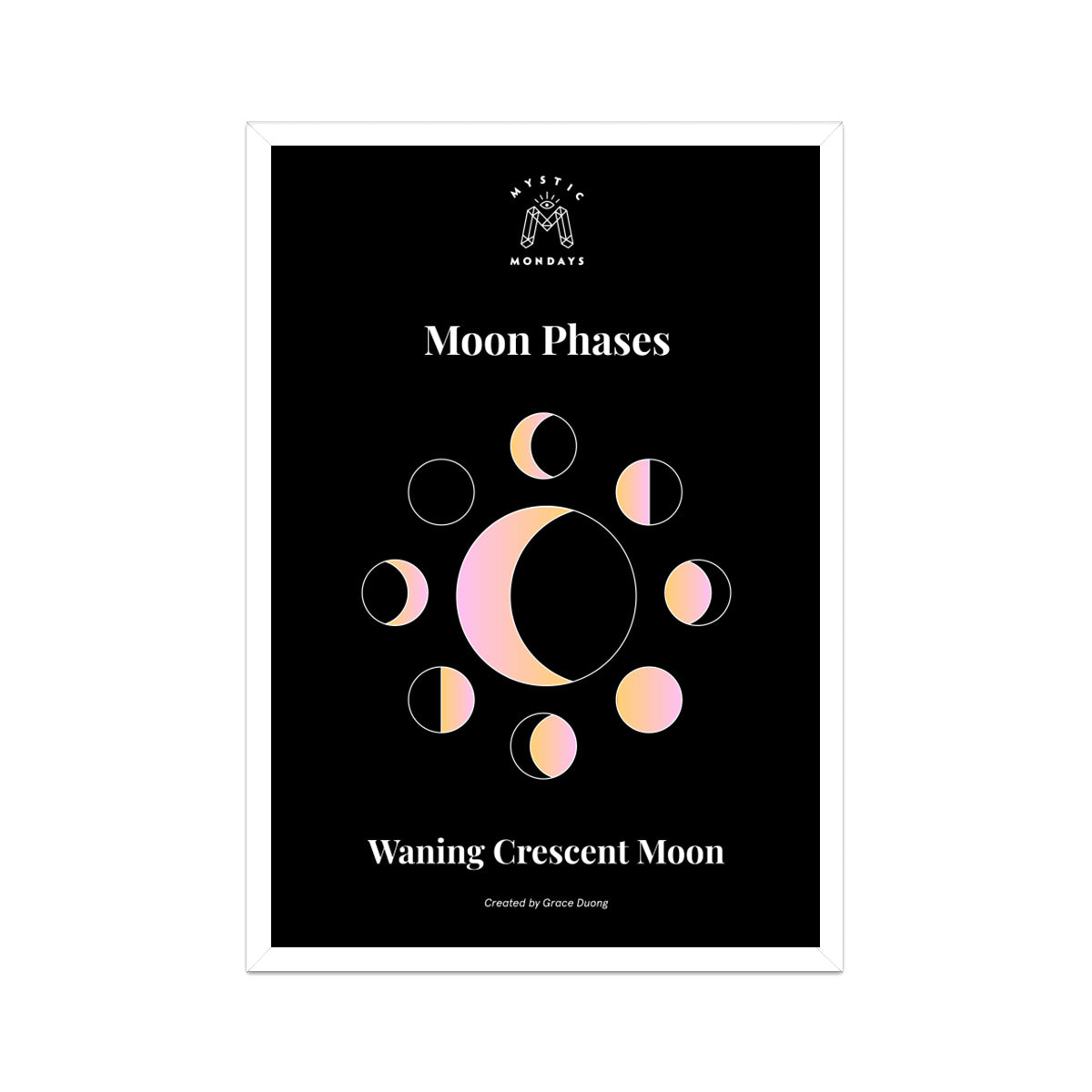 Waning Crescent Moon Print
