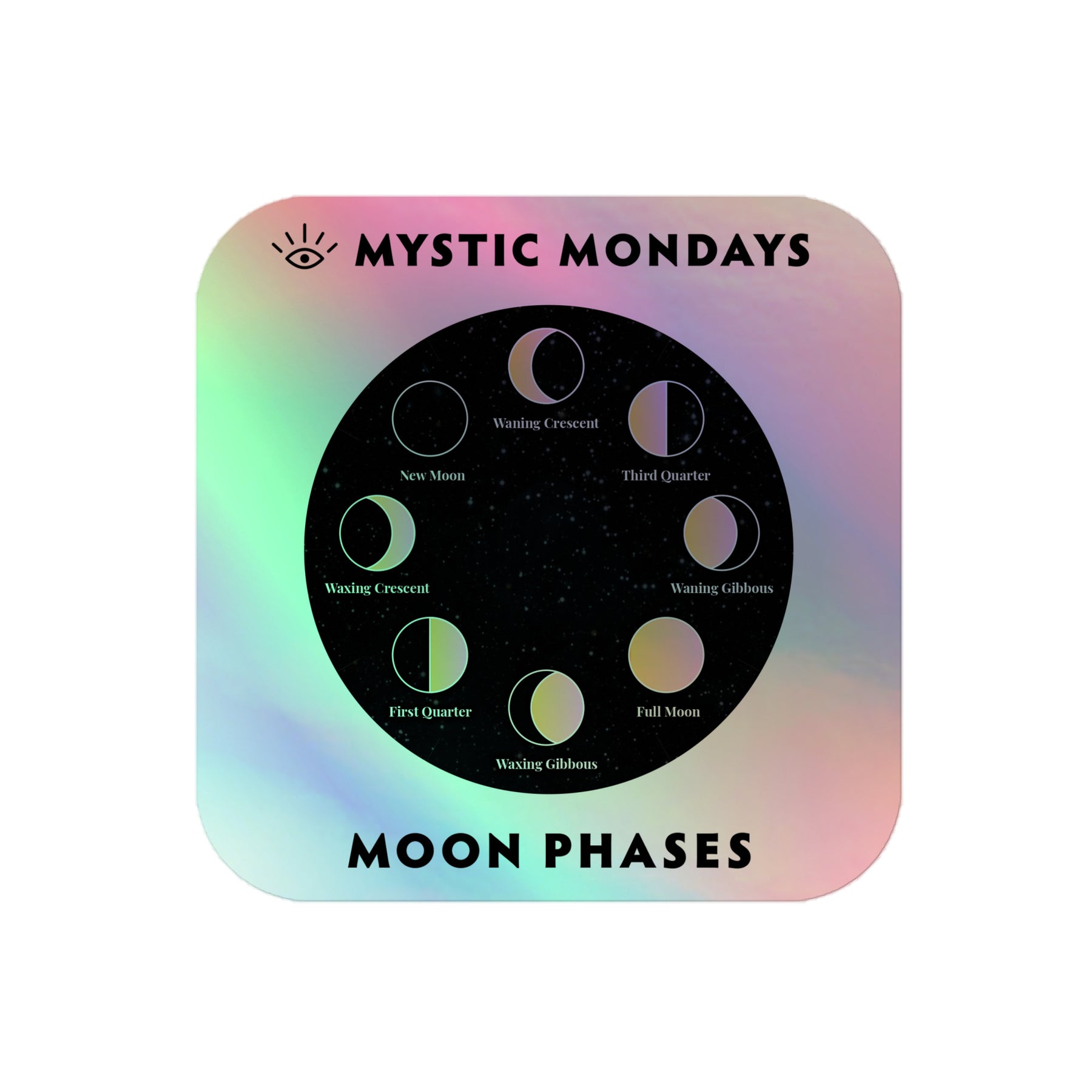 Moon Phase Holo Sticker