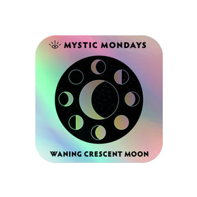 Waning Crescent Moon Holo Sticker