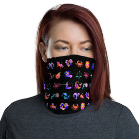 Zodiac Sign Illustration Neck Gaiter