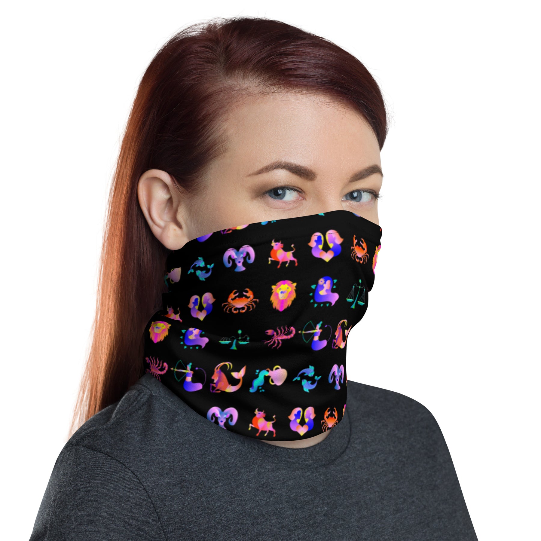 Zodiac Sign Illustration Neck Gaiter