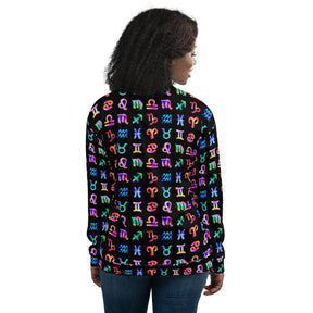 Zodiac Sign Symbols Bomber Jacket