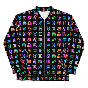 Zodiac Sign Symbols Bomber Jacket