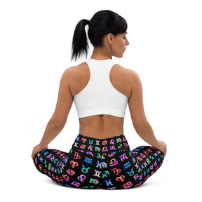 Zodiac Sign Symbols Yoga Leggings