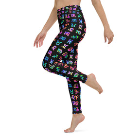 Zodiac Sign Symbols Yoga Leggings