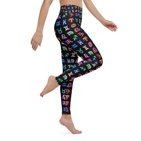 Zodiac Sign Symbols Yoga Leggings