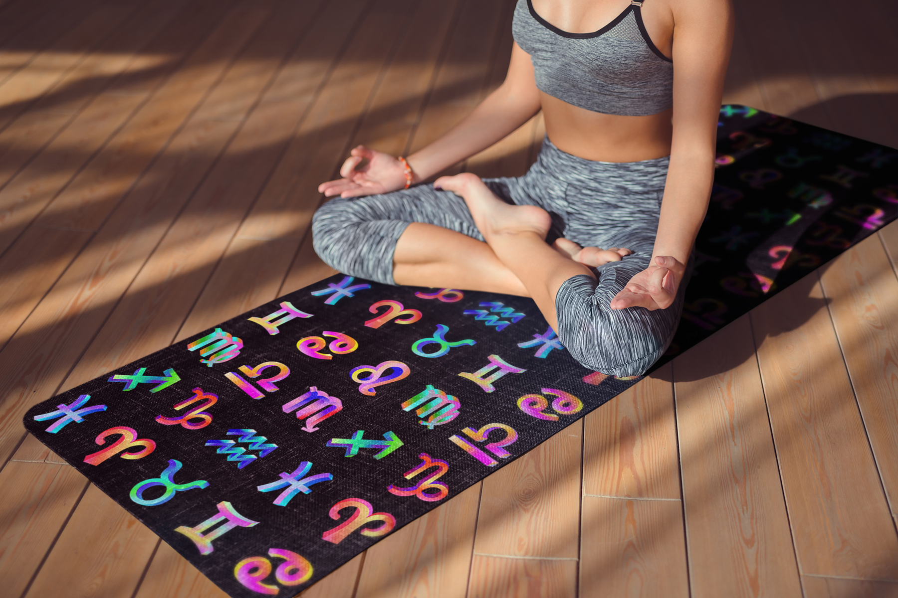 Zodiac Sign Symbols Yoga Mat