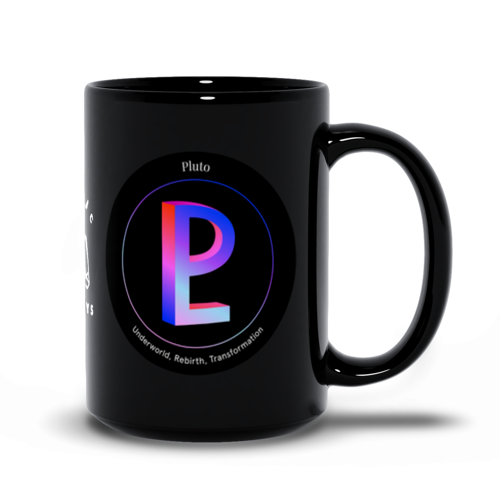 Pluto Black Mug