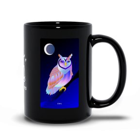 Owl Black Mug