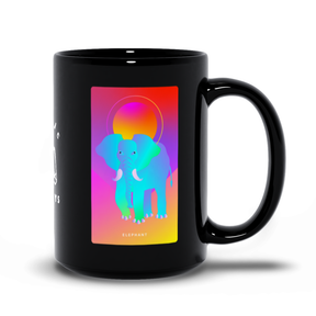 Elephant Black Mug