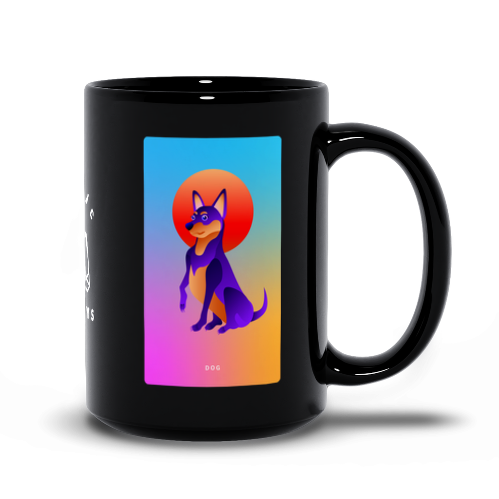 Dog Black Mug