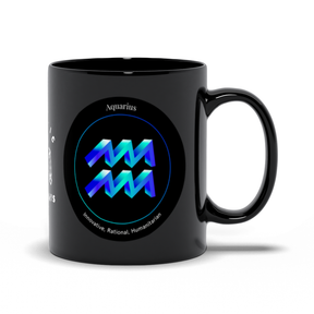 Aquarius Black Mug