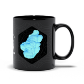 Blue Aragonite Black Mug