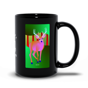 Deer Black Mug