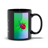 Ladybug Black Mug