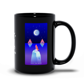 The Moon Black Mug