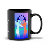 Two of Cups Black Mug