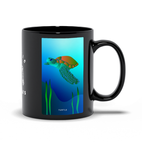 Turtle Black Mug