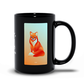 Fox Black Mug