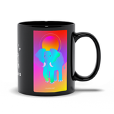 Elephant Black Mug