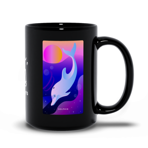 Dolphin Black Mug