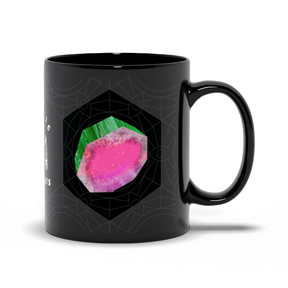 Watermelon Tourmaline Black Mug