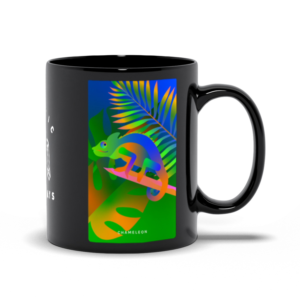 Chameleon Black Mug