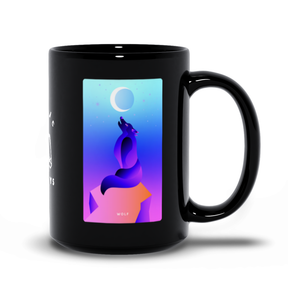 Wolf Black Mug