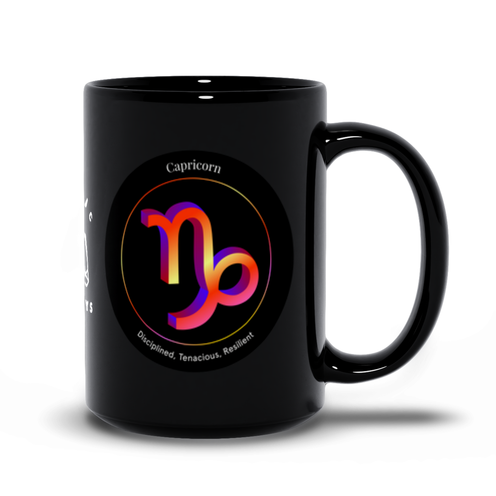 Capricorn Black Mug