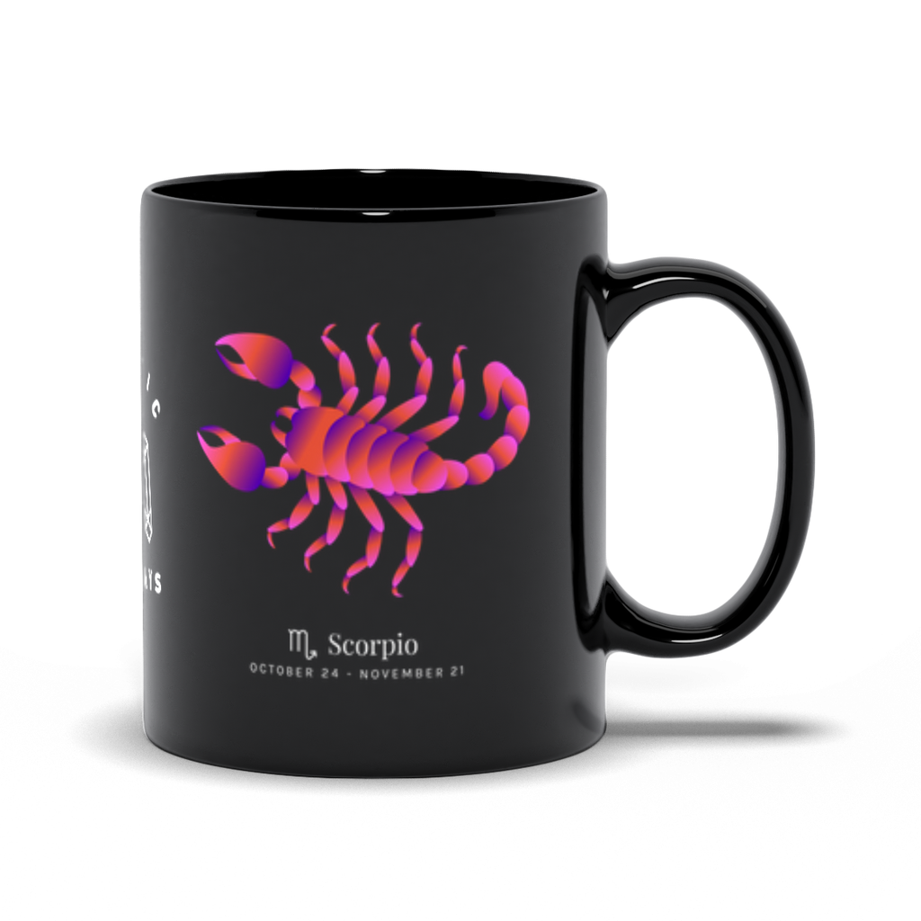 Scorpio Zodiac Black Mug