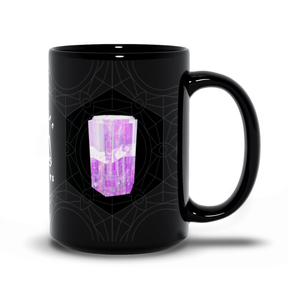 Purple Tourmaline Black Mug