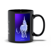 Unicorn Black Mug