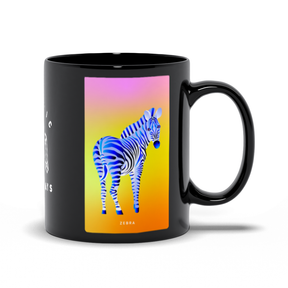 Zebra Black Mug