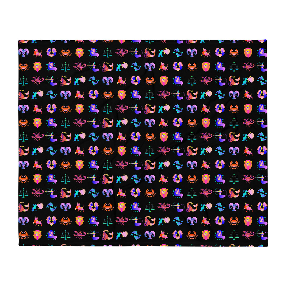 Zodiac Sign Illustration Throw Blanket