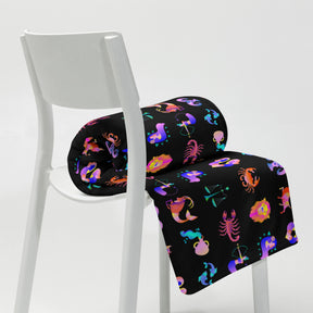 Zodiac Sign Illustration Throw Blanket